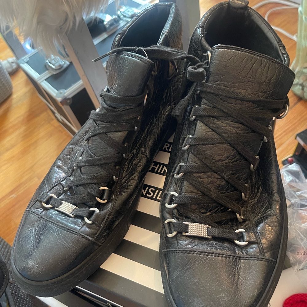 Balenciaga Men's Black High-Top Sneakers